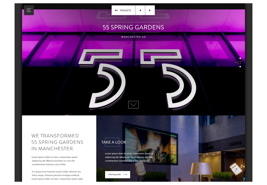 Vanbiculuna created the website for construction company ARCO to present their services